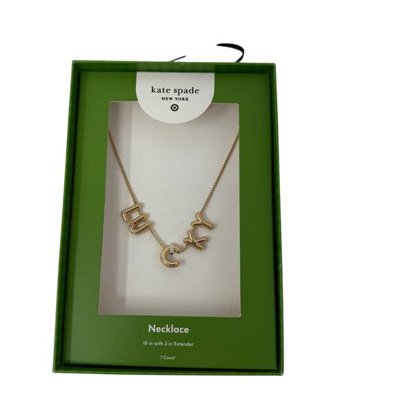 Kate Spade New York X Target LUCKY Bubble Necklace Gold Tone NEW - Picture 4 of 4